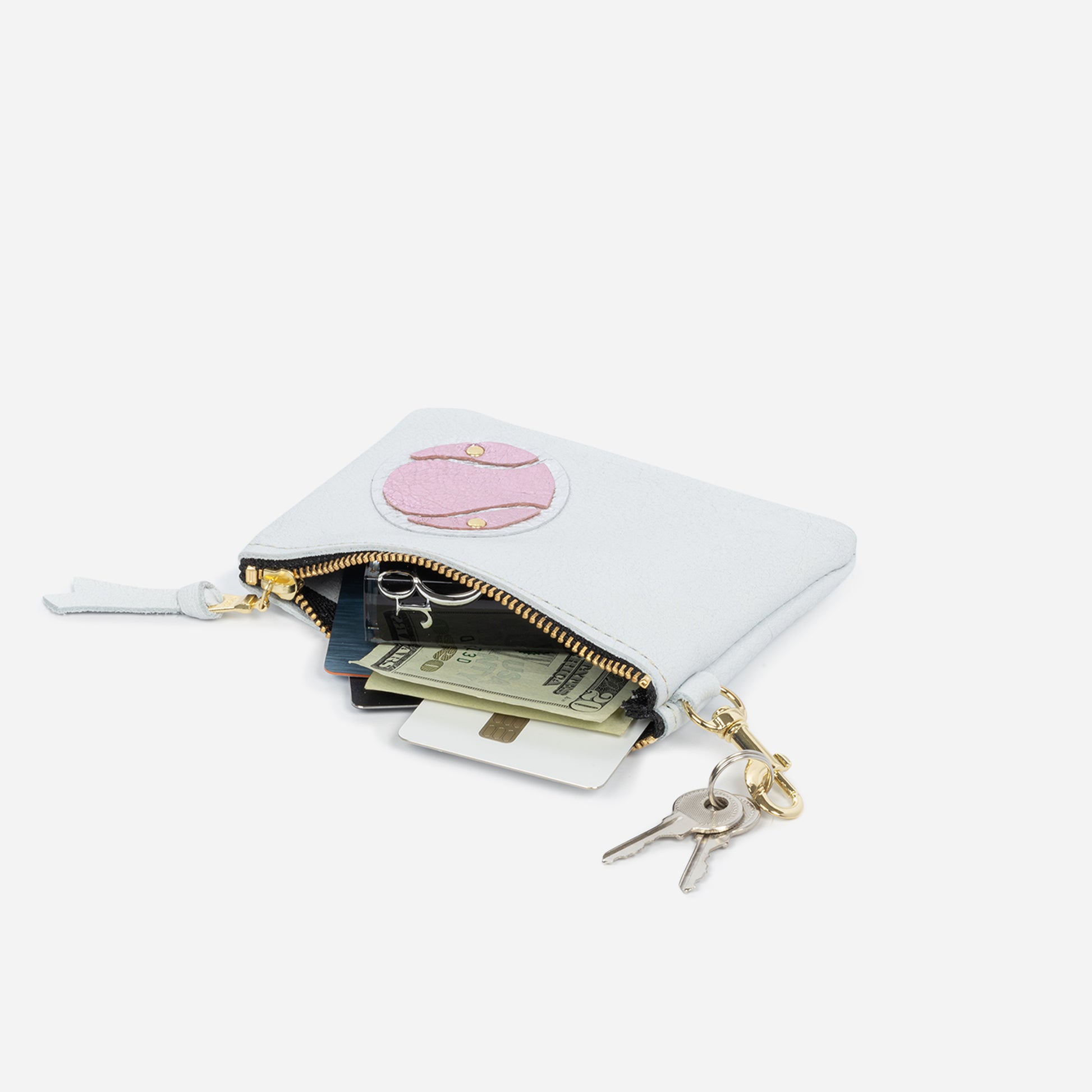 Shay Mini Leather Pouch Snow Tennis Ball