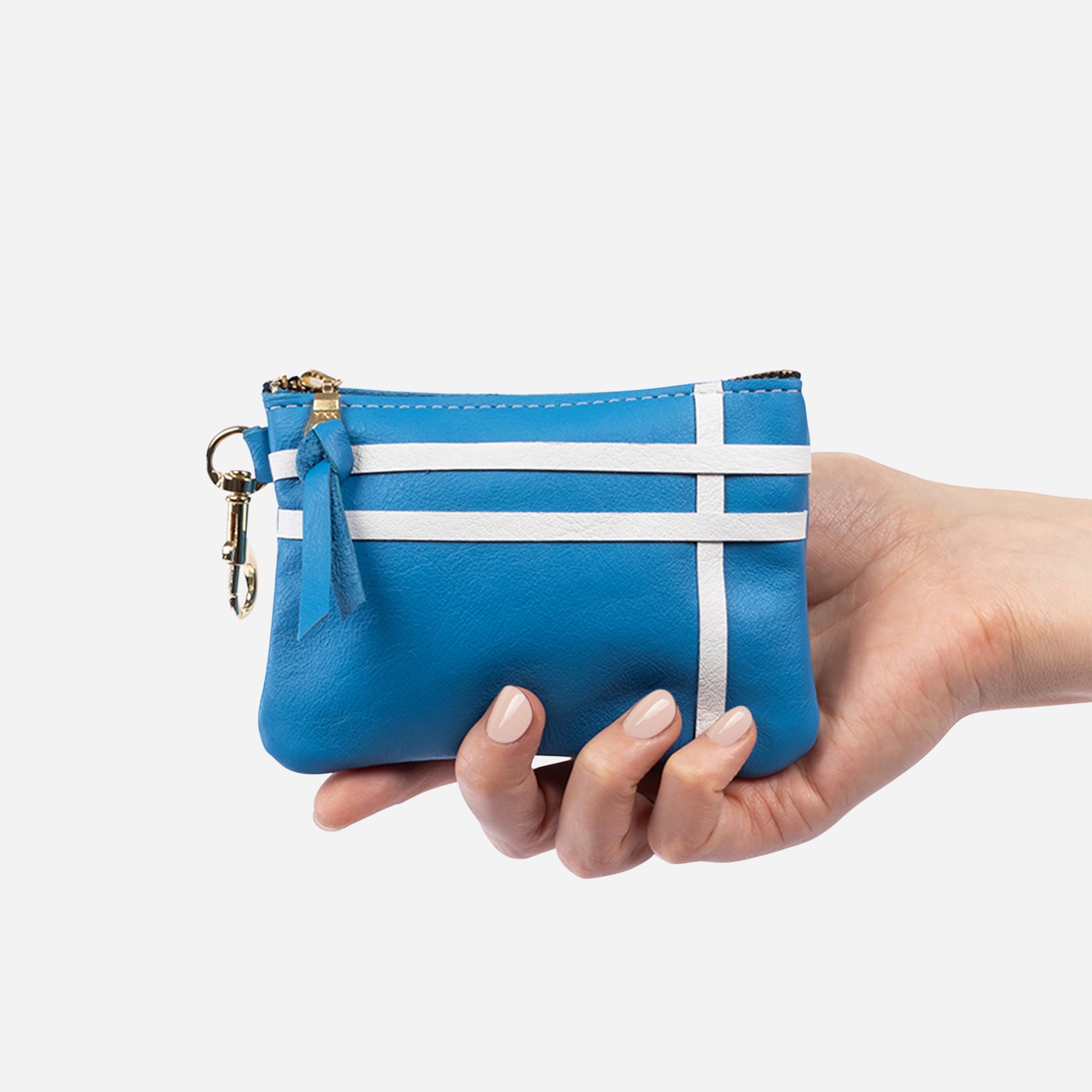 Shay Mini Leather Pouch Australian Blue