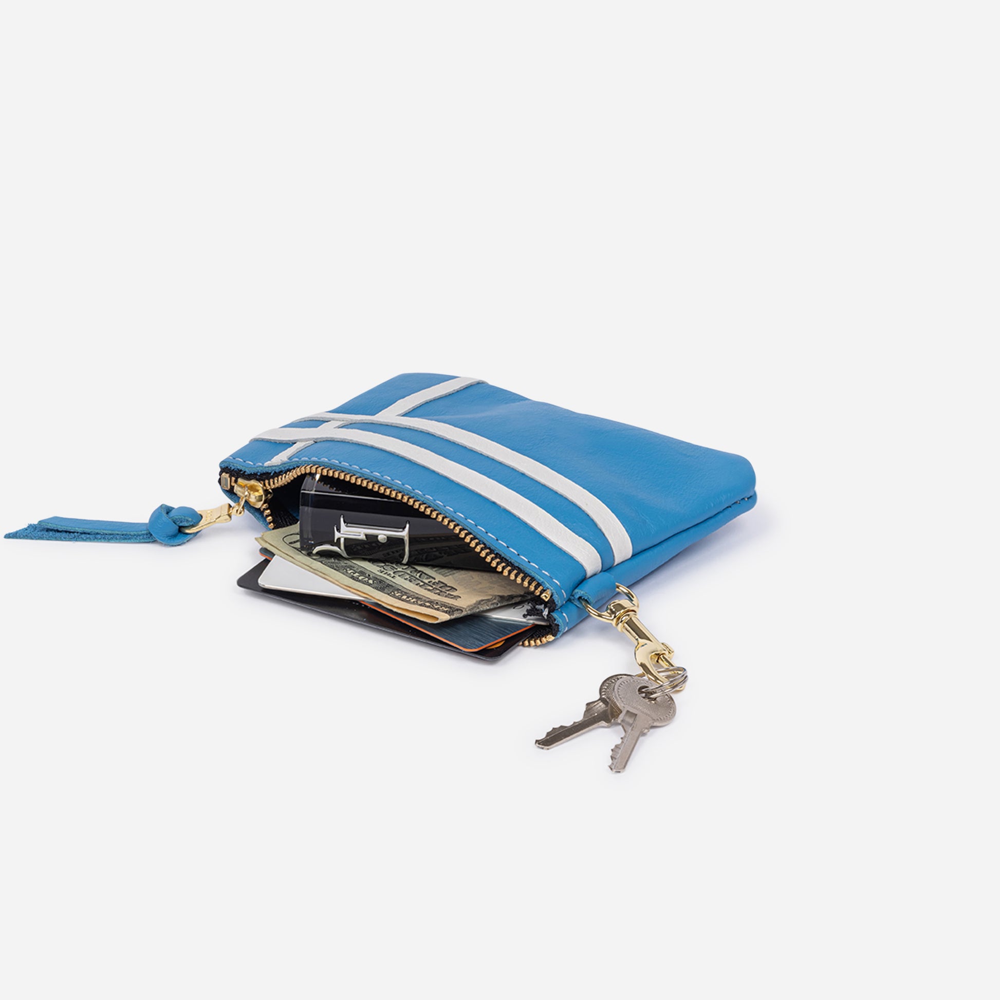 Shay Mini Leather Pouch Australian Blue