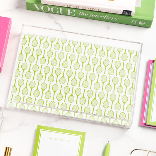 Tennis Catchall Tray Lime