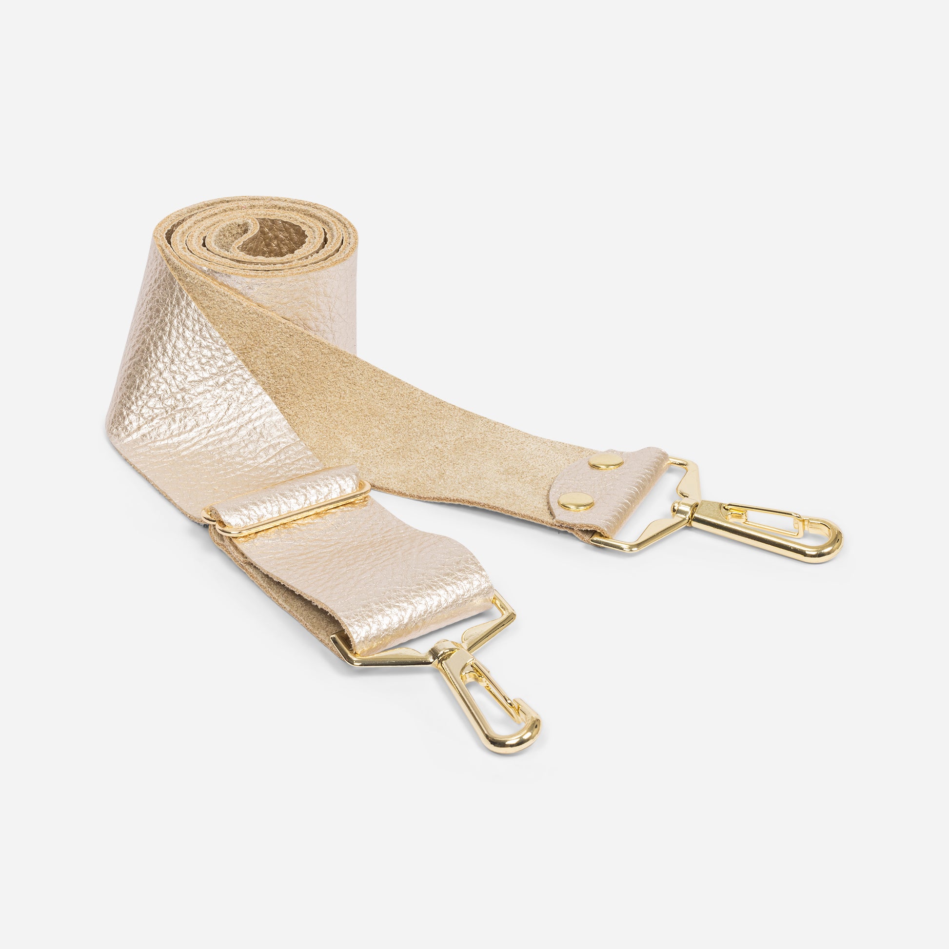 Leather Handbag Strap Champagne