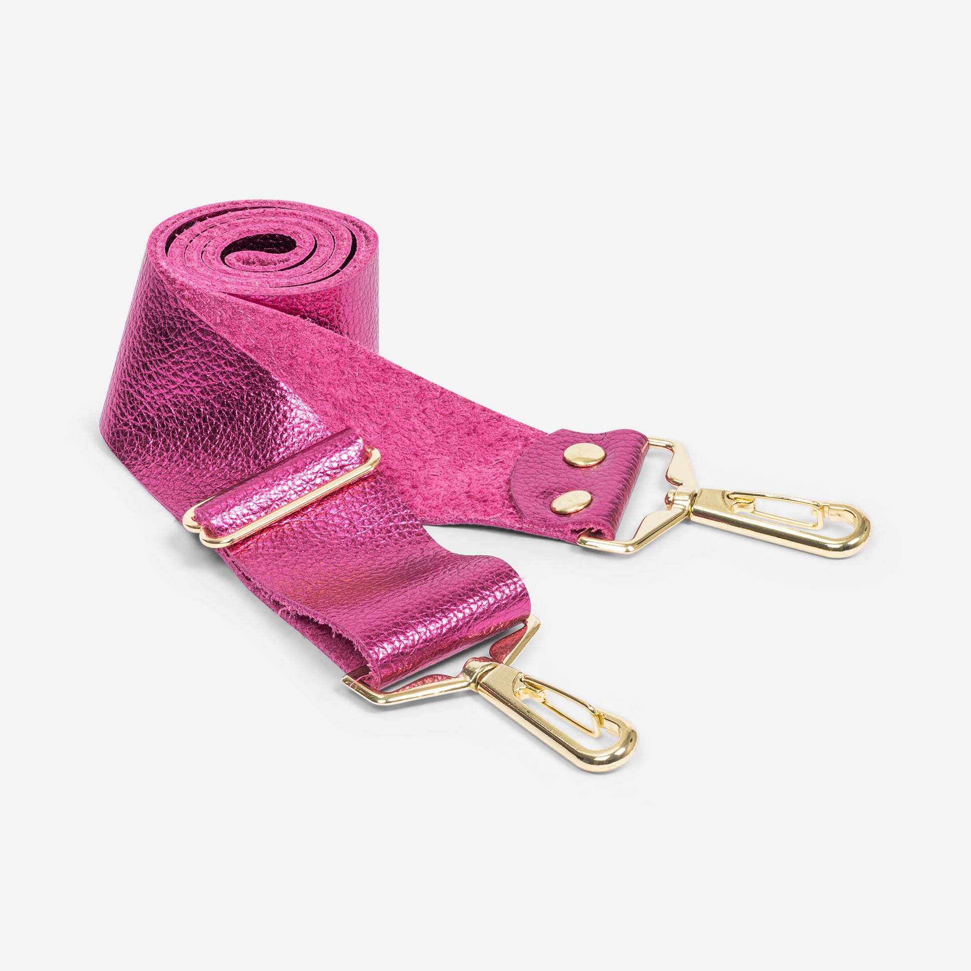 Leather Handbag Strap Fuchsia