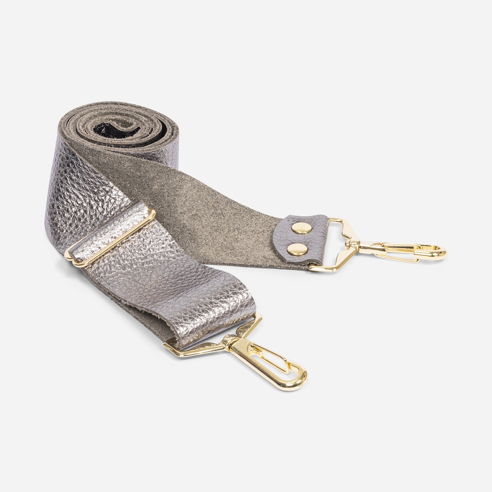 Leather Handbag Strap Graphite