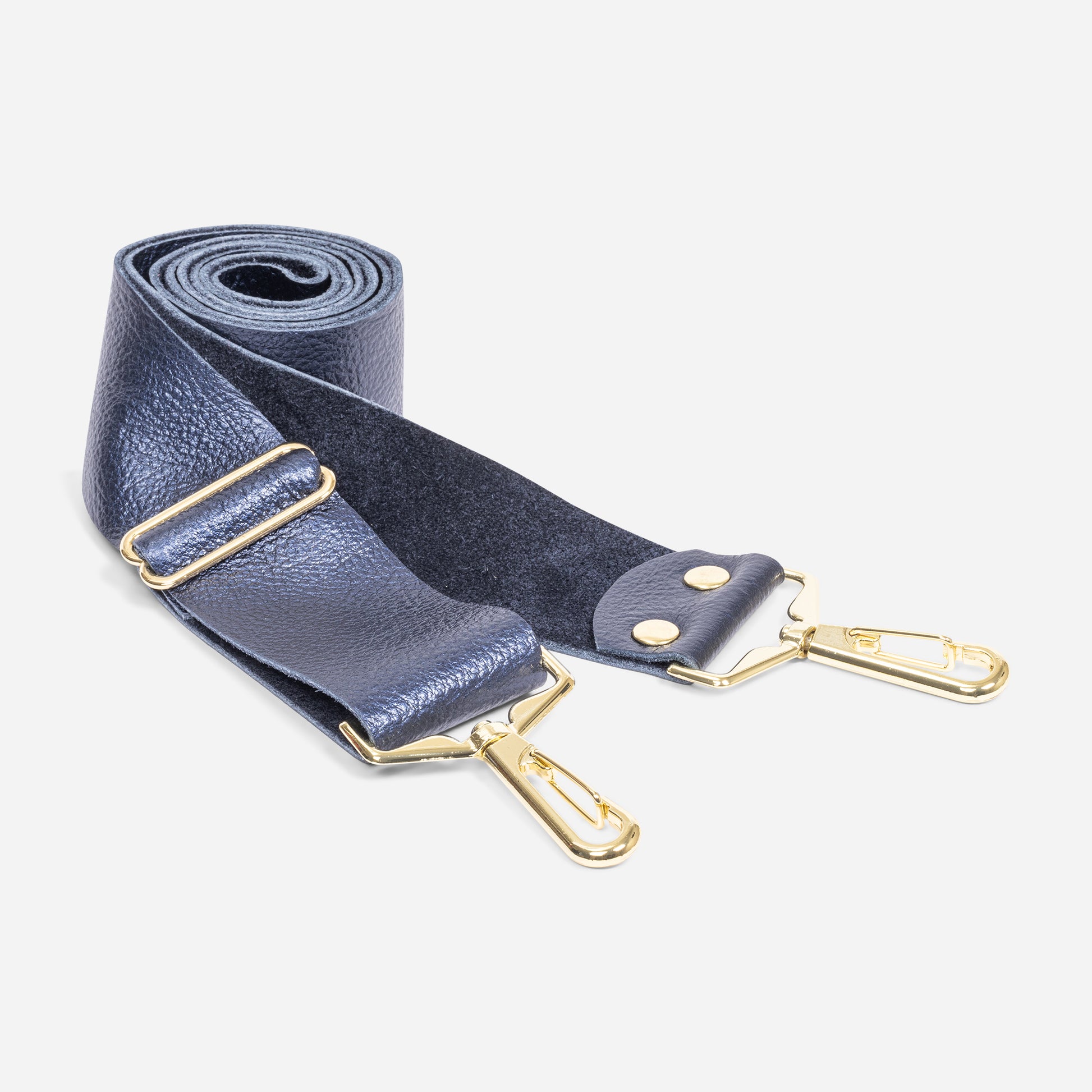 Leather Handbag Strap Navy