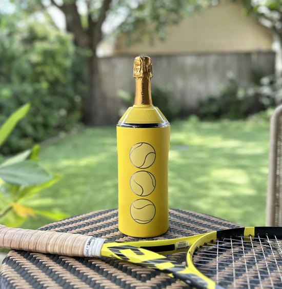 Wine chiller with 3 tennis ball detail.