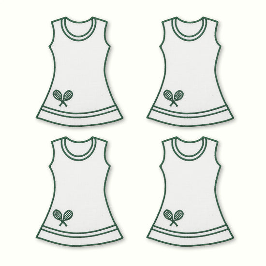 Cocktail Napkins in the shape of tennis dresses.