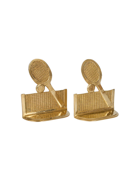 vintage retro tennis racquet book ends