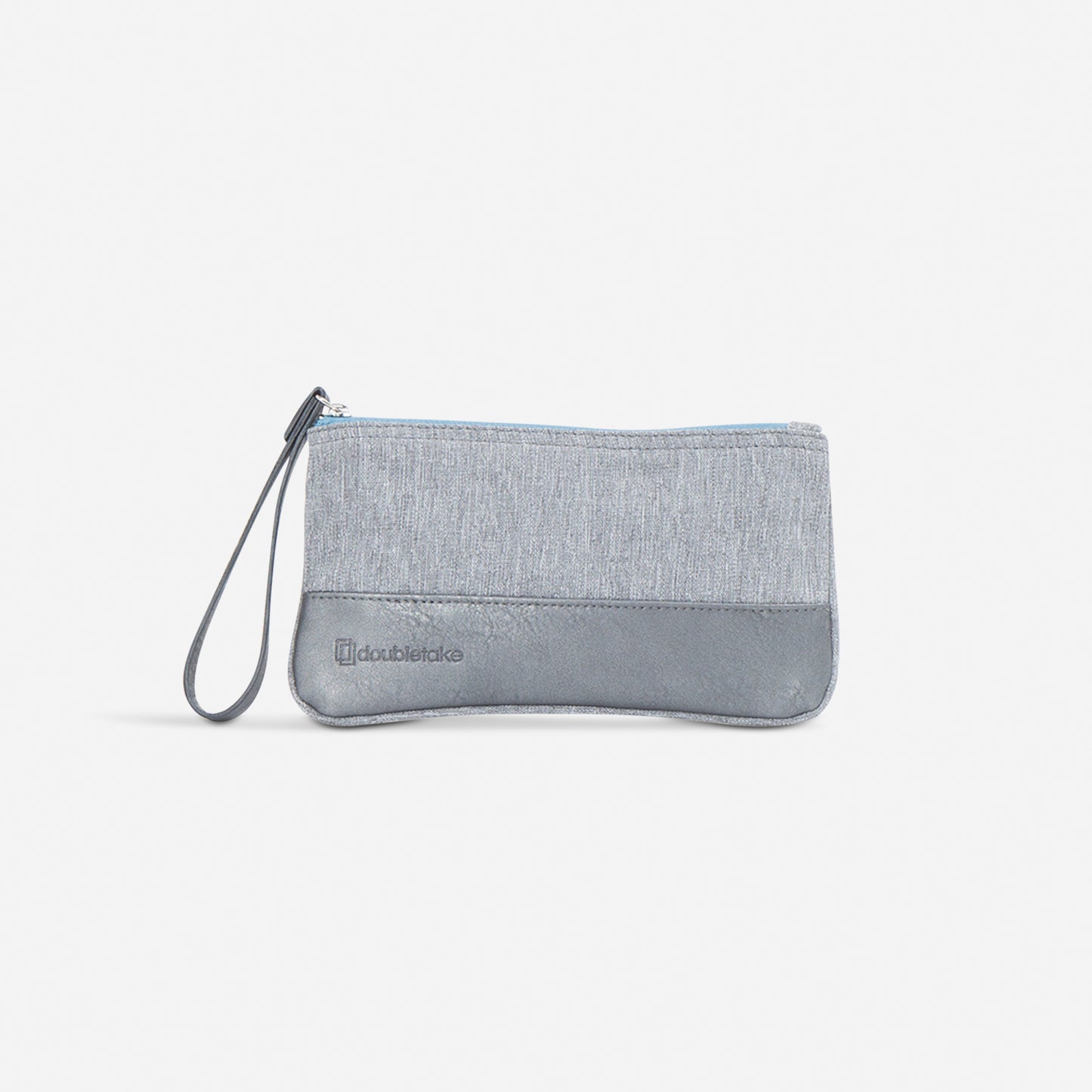 Wells Wristlet Grey & Ocean