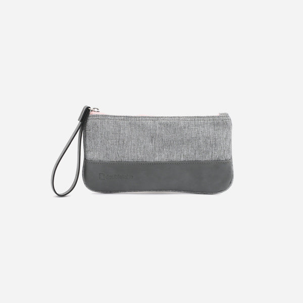 Wells Wristlet Grey & Blush