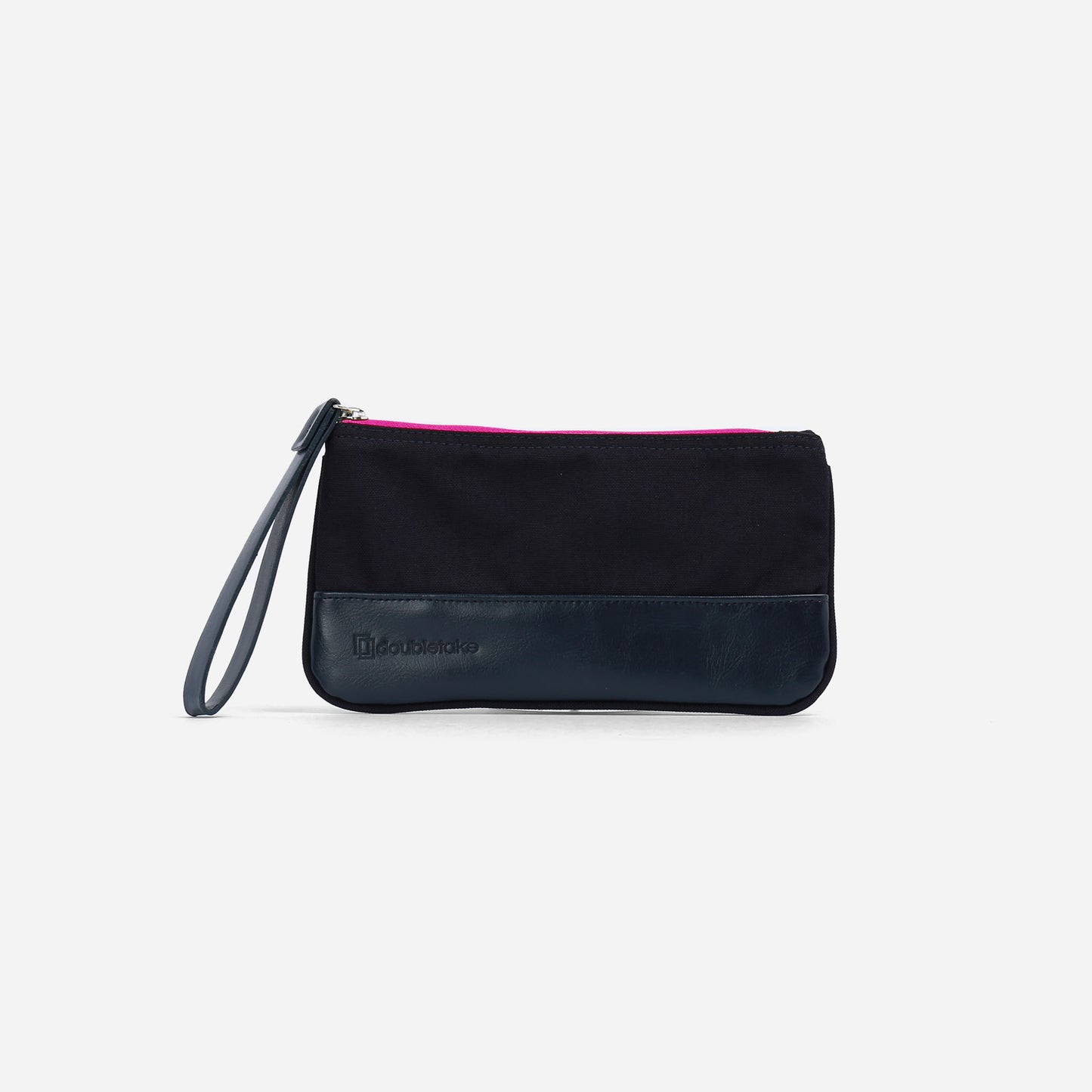 Wells Wristlet Navy & Fuchsia