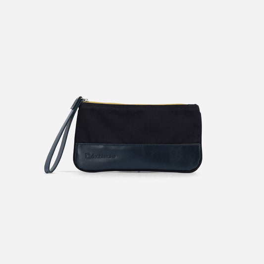 Wells Wristlet Navy & Honey