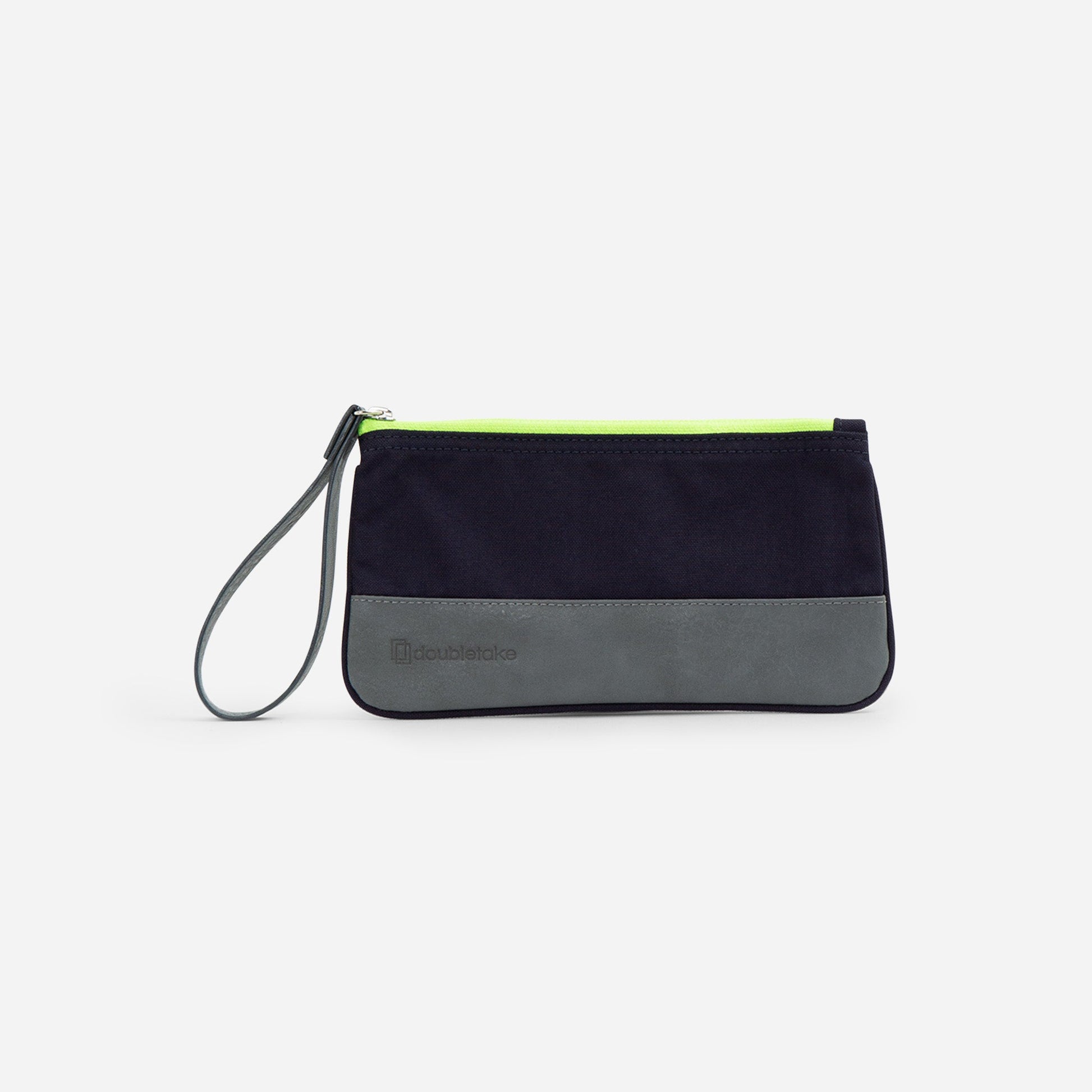 Wells Wristlet Navy & Lemon Lime