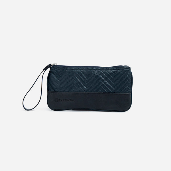 Wells Wristlet Navy Zig Zag