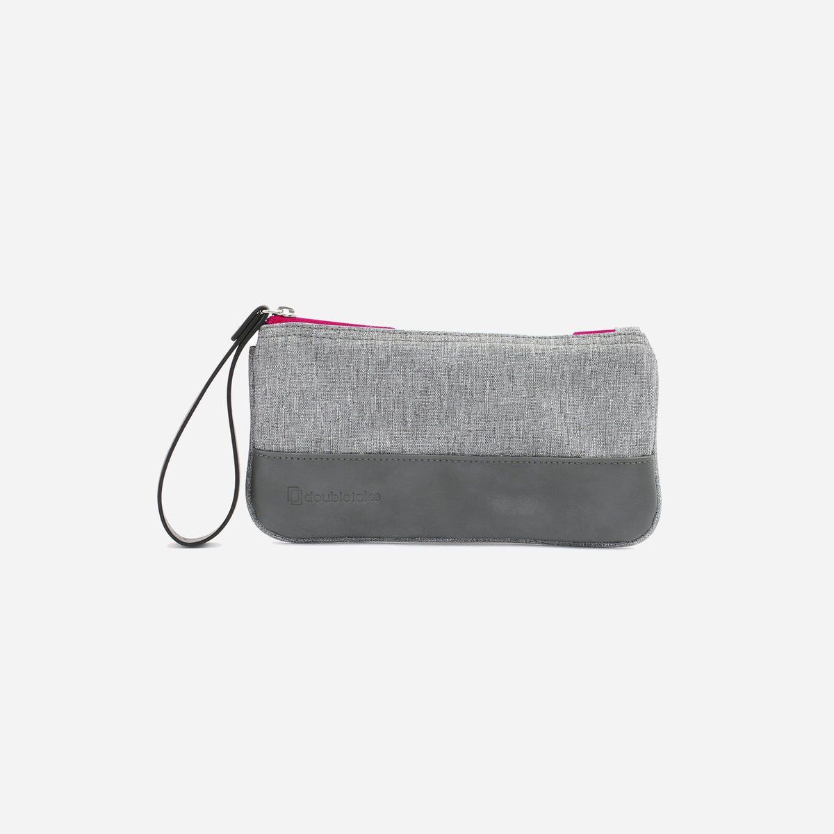 Wells Wristlet Grey & Orchid