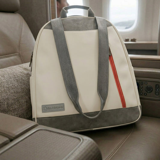 Melbourne Pickleball Backpack / Tote Dove White & Watermelon product shot lifestyle