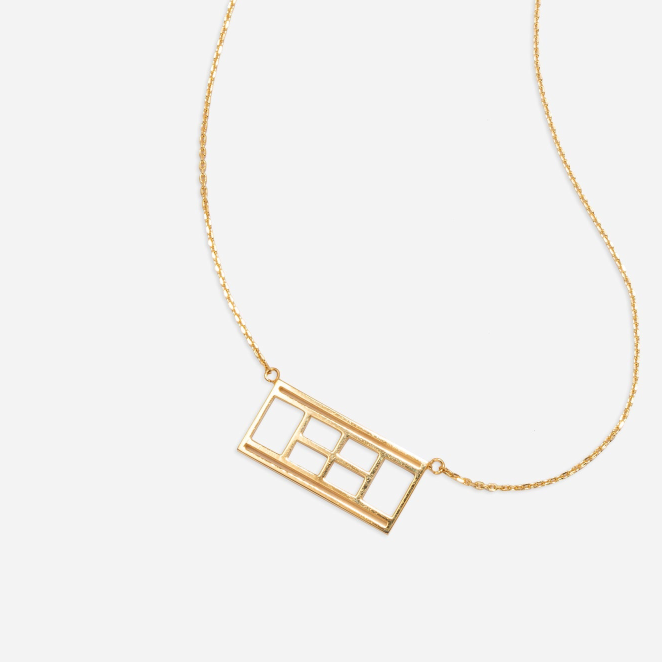 Tennis Court Necklace Gold