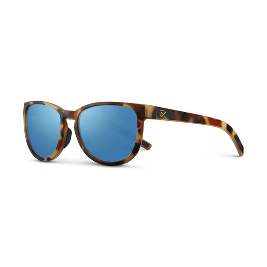Sunglasses with tortoise pattern.