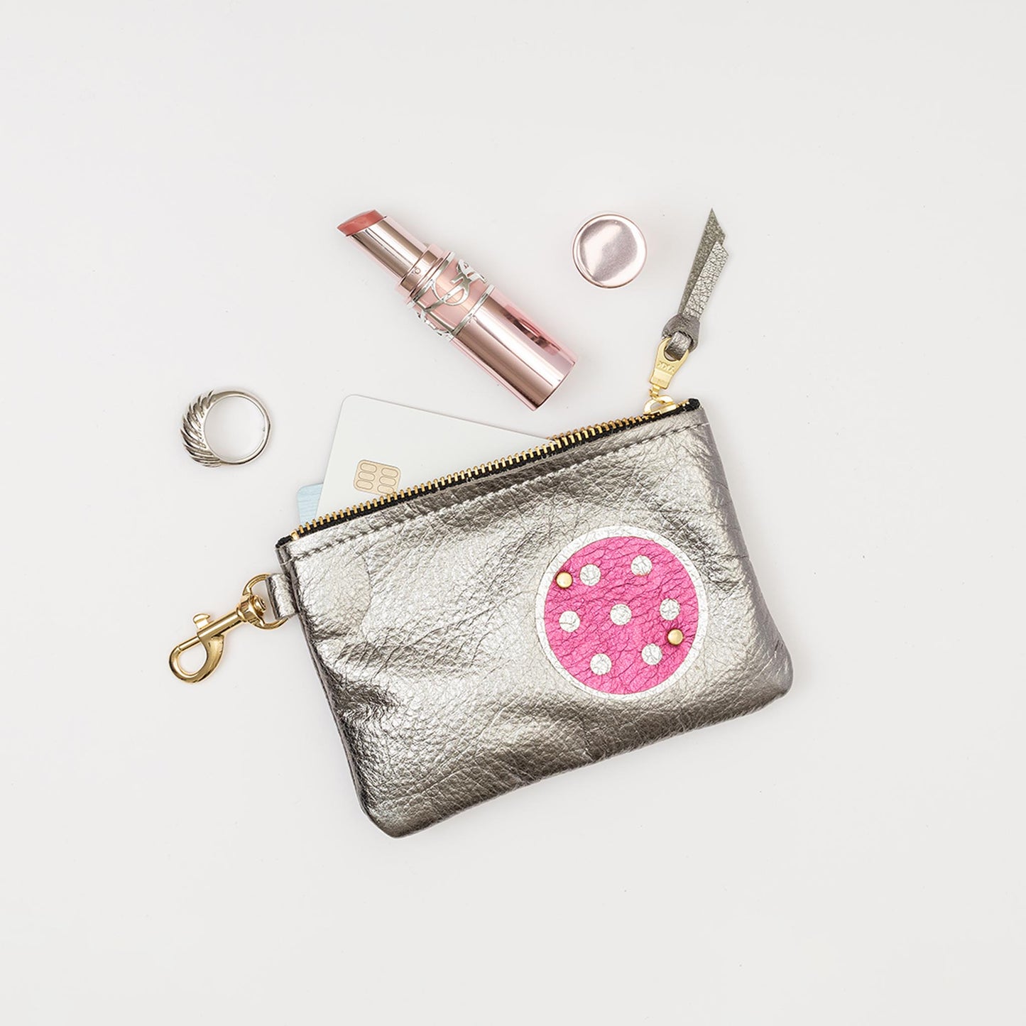 Shay Mini Leather Pouch Graphite Pickleball