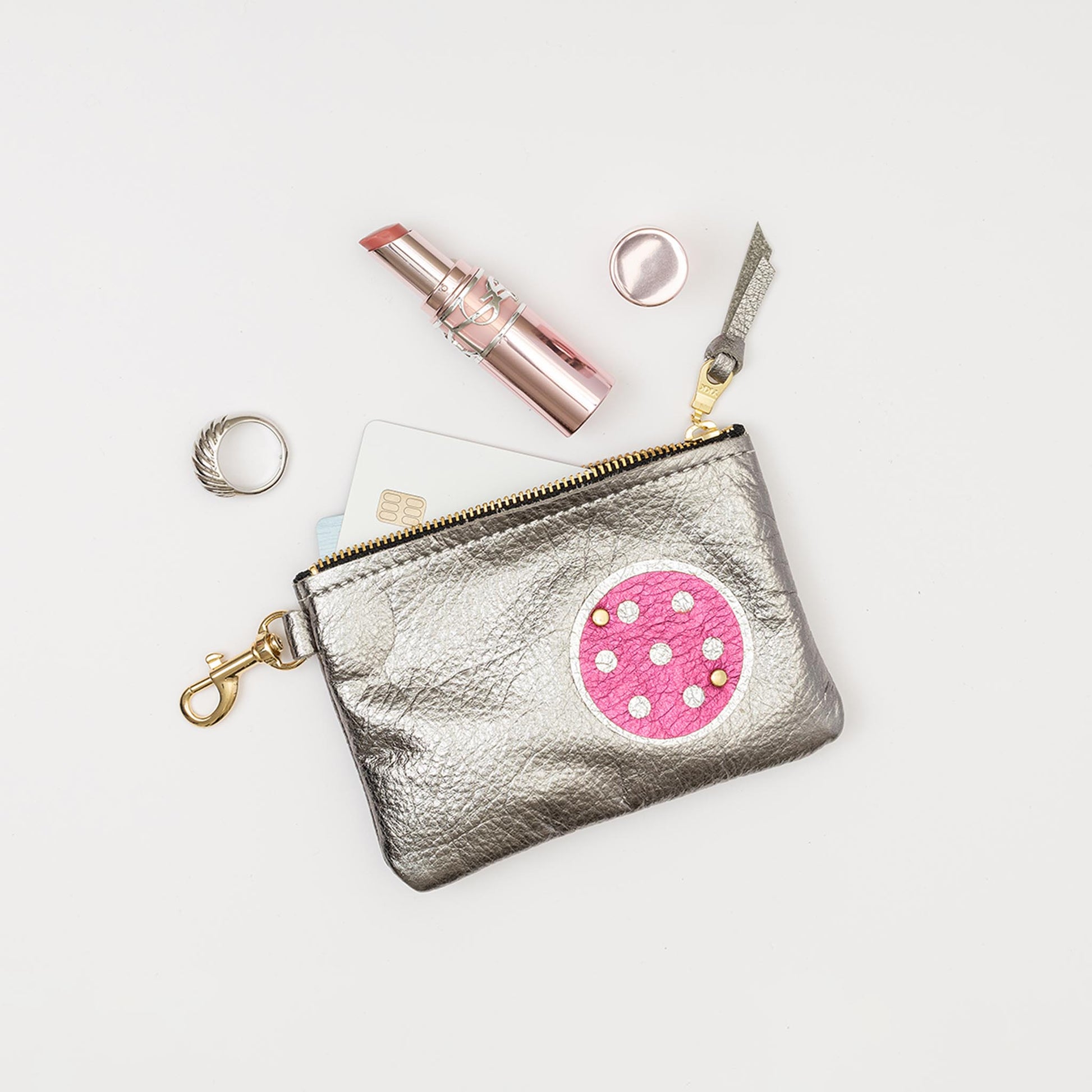 Shay Mini Leather Pouch Graphite Pickleball