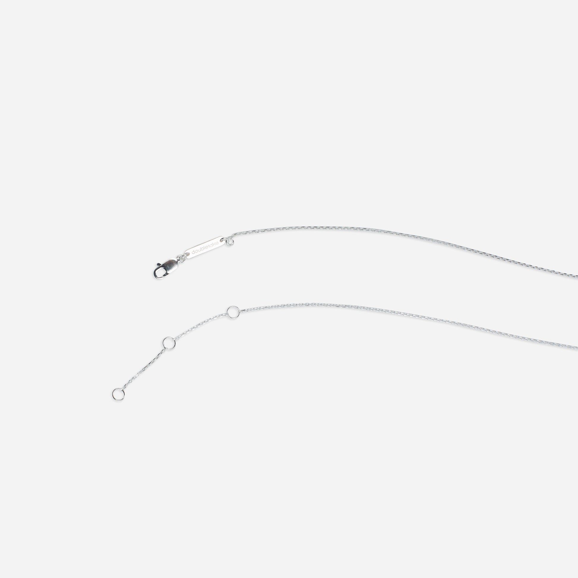 Pickleball Court Necklace Silver