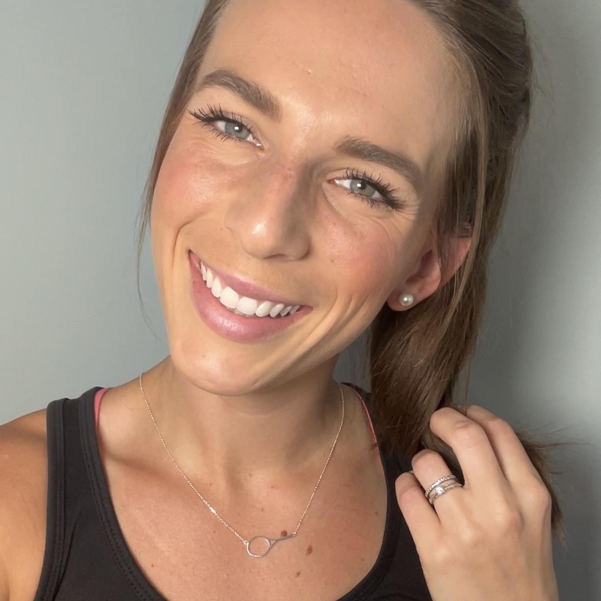 Tennis Racquet Necklace Silver